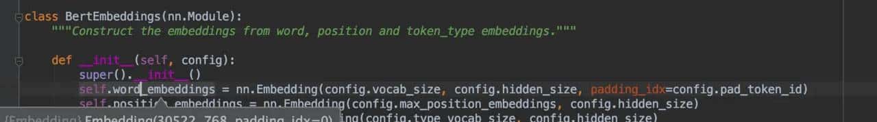 bert原码解析(embedding)