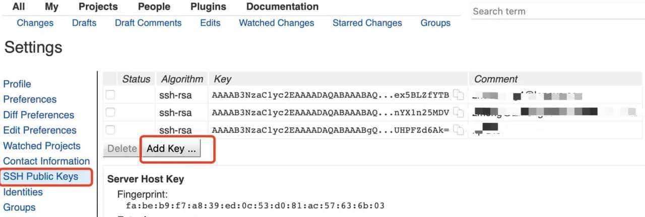 gerrit 初次使用说明（ssh key配置）
