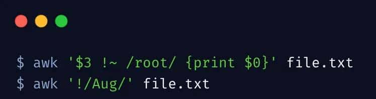 awk命令实战使用