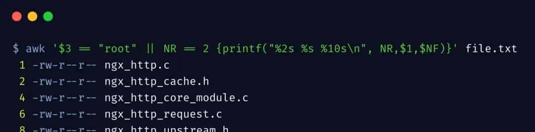 awk命令实战使用