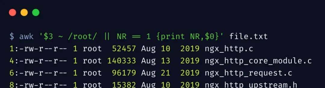 awk命令实战使用