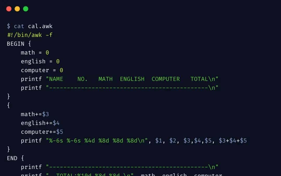 awk命令实战使用