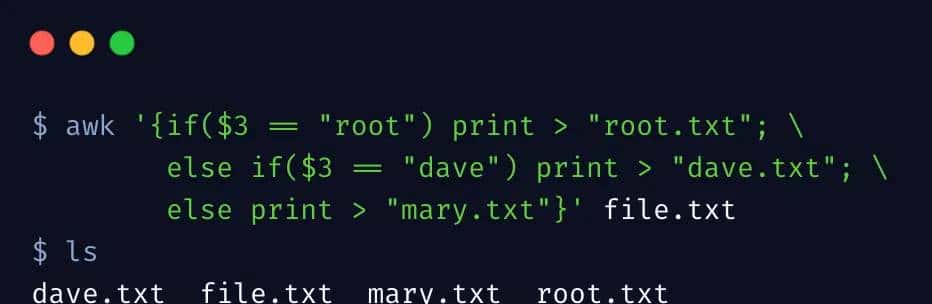 awk命令实战使用