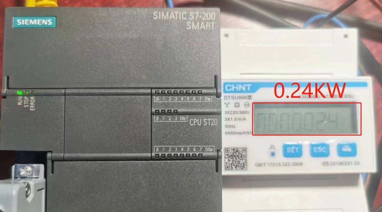 西门子200SMART与正泰电度表DTSU666通讯