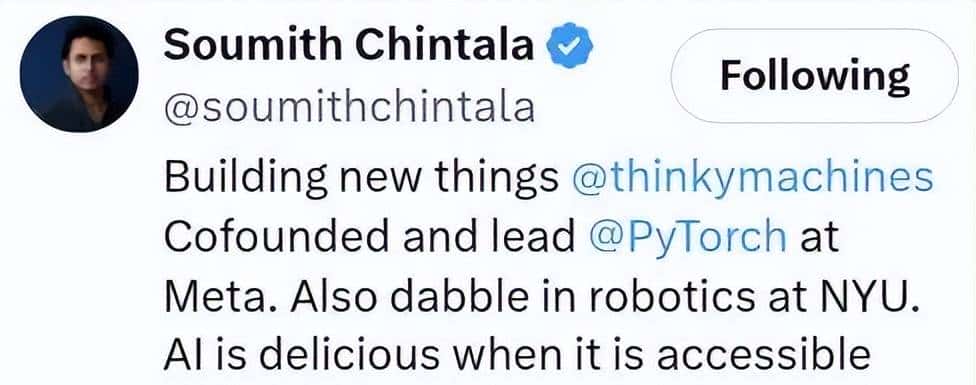 PyTorch之父光速入职TML！离职Meta刚一天，投身500亿估值独角兽