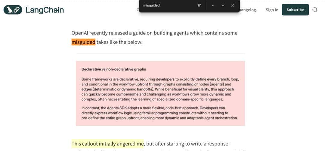 OpenAI“Agent 圣经”翻车？LangChain 创始人怒怼“全是坑”！