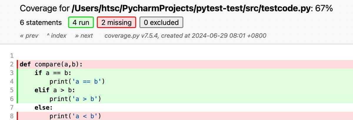 pytest测试框架pytest-cov插件生成代码覆盖率