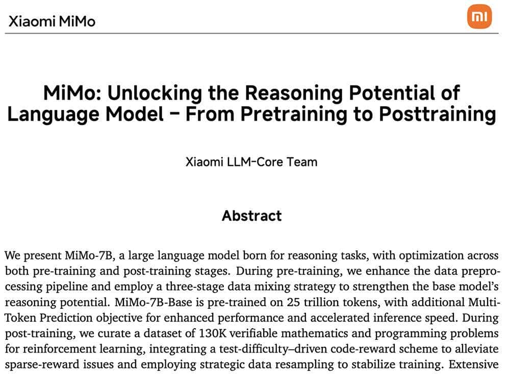 小米首个推理大模型突然开源！股价上涨近5%
