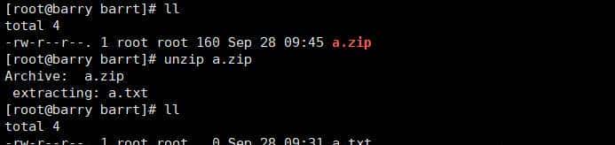 linux中打包、压缩、解压命令