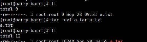 linux中打包、压缩、解压命令