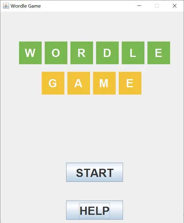 Java swing wordle猜词游戏