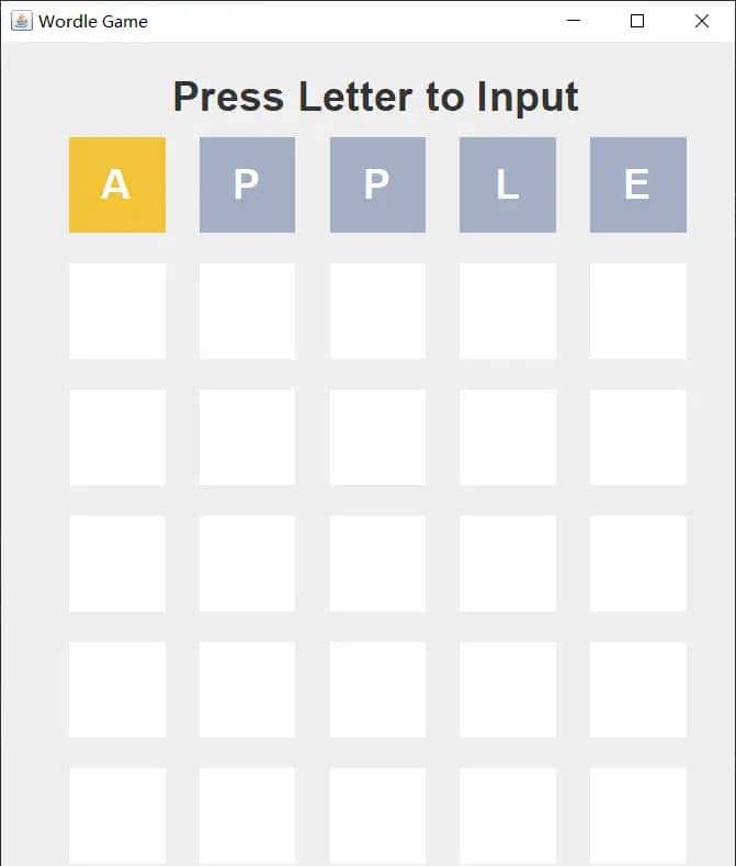 Java swing wordle猜词游戏