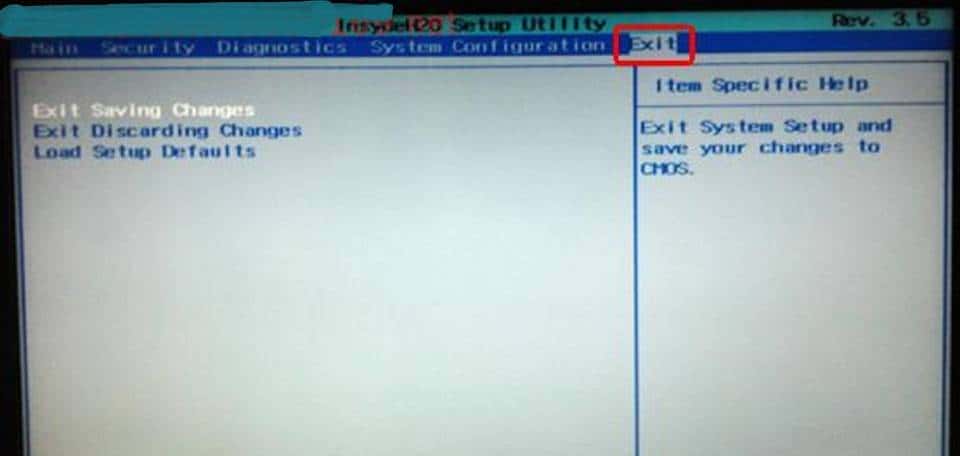 常见BIOS界面之InsydeH2O Bios