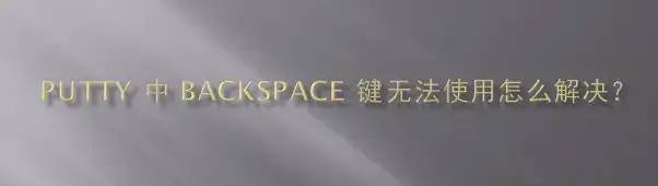 putty backspace， Putty 中 Backspace 键无法使用怎么解决？