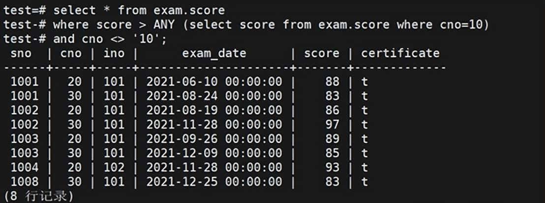 TOAST行外存储、（集合运算、子查询、伪列）、单行与多行函数