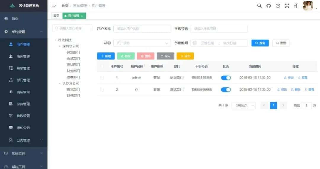 这个Java开源后台管理系统，真牛！