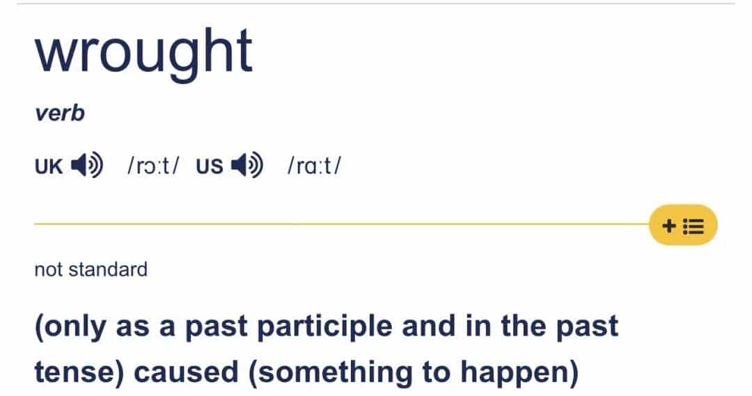 英语高级词汇：wrought